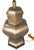 1980s Vintage Frederick Cooper Hexagonal Brass Urn Lamp With Relief Chinoiserie Tole Shade For Sale - Image 5 of 12