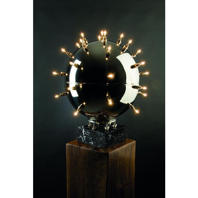 Be Mine 33 Table Lamp in Mirror Polished Stainless Steel by Barberini & Gunnell For Sale - Image 6 of 7
