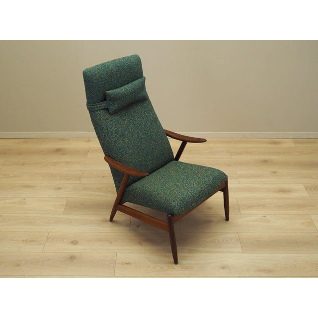Danish Green Melange Armchair, 1970s For Sale - Image 9 of 17