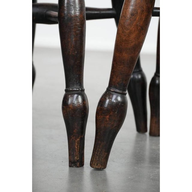 Antique English Windsor Stools, 1700s, Set of 2 For Sale - Image 9 of 13