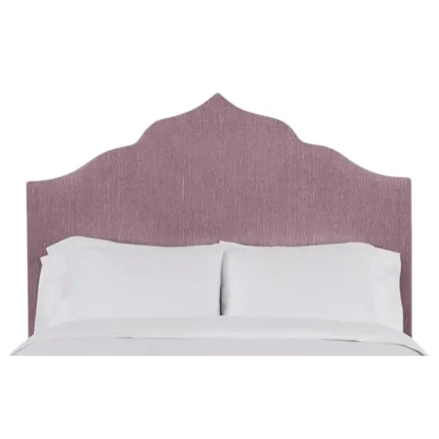 Clementine Twin Headboard, Plum Linen For Sale