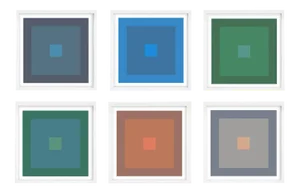 Modern Colorful Geometric Prints - Set of 6 Unframed