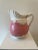 Victorian Victorian Pink & White Ceramic Pitcher With Gilded Accents, C. Late 1800s For Sale - Image 3 of 12