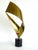 Vintage 1980's Curtis Jere Brass Ribbon Sculpture on a Marble Base For Sale - Image 11 of 12