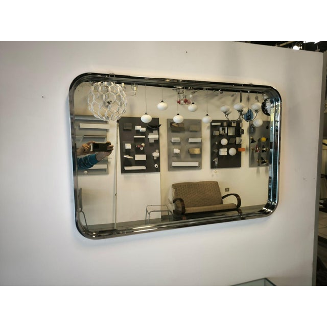 Vintage Chrome Mirror, 1970s For Sale - Image 10 of 10