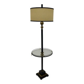 Utermost Revolution End Table Lamp With Glass Table For Sale