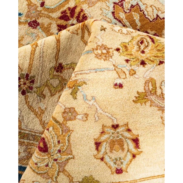 Textile Mogul, One-of-a-Kind Hand-Knotted Area Rug in Ivory, 6' 0" x 8' 10" For Sale - Image 7 of 8
