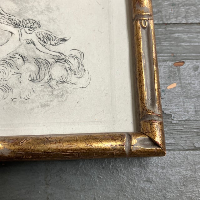 Impressionist 1930’s Original Drypoint Etching Angelic Figure by Pierre LaPrade For Sale - Image 3 of 6