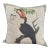 Vintage British Colonial Style Linen Toucan Accent Pillow For Sale