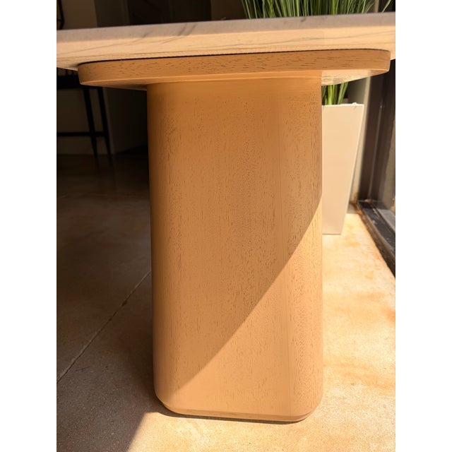 Contemporary Adrianna Hoyos Quartz & Wood End Table For Sale - Image 3 of 4