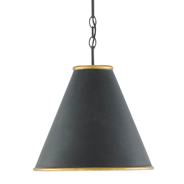 Our Pierrepont Black Small Pendant is made of wrought iron with an antique black finish on its exterior and a contemporary...