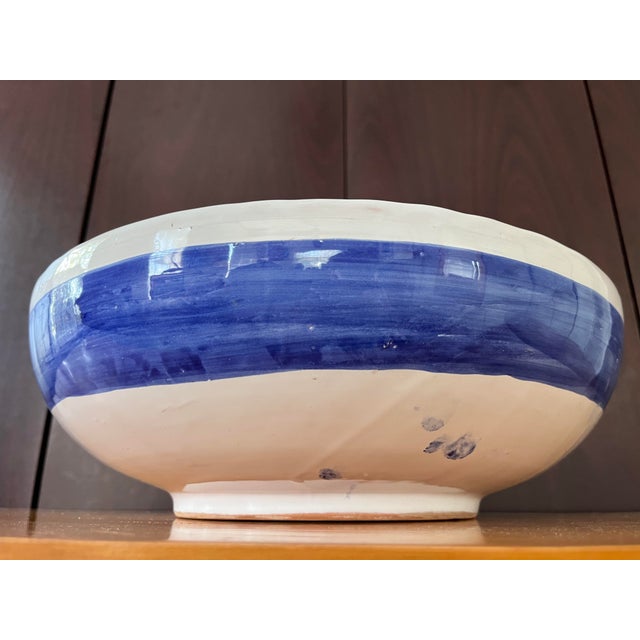 Ceramic Large Ceramic Fish Bowl by Nino Parrucca Signed and Numbered. Circa 1990s For Sale - Image 7 of 12