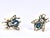 Cornflower Blue Antique Gold and Silver Bee Earrings With Sapphires and Diamonds, Pair For Sale - Image 8 of 13