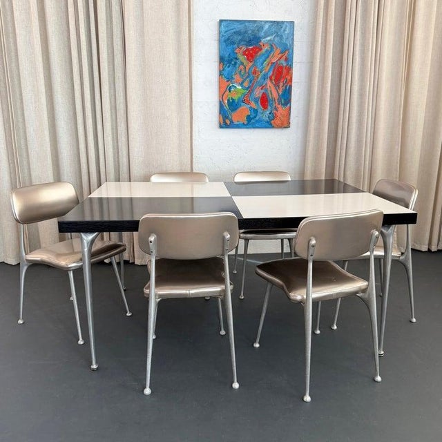 Shelby Williams Mid-Century Modern "Gazelle" Aluminum Dining Chairs by Shelby Williams For Sale - Image 4 of 13