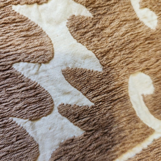 1930s Neutral Blonde Suzani Table Cover Fabric For Sale - Image 4 of 5