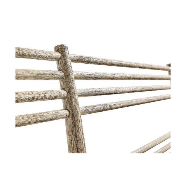 Neoclassical Gustavian Slatted Wood Bench Sofa For Sale - Image 13 of 14