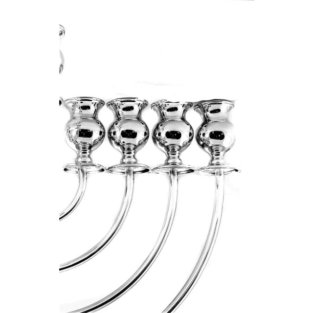 Modern Sterling Menorah For Sale - Image 3 of 8