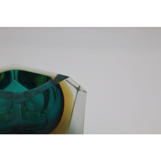 Mid-Century Modern Diamond Murano Glass Ashtray by Flavio Poli for Seguso, 1960s For Sale - Image 3 of 7