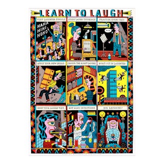 2010 German Design Poster, Learn to Laugh (Produced for Vlisco) For Sale