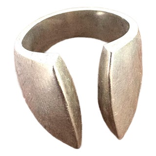 Sterling Silver Ring With Artist Signature and Stamp For Sale