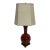 Vintage Oxblood Red Ceramic Table Lamp For Sale