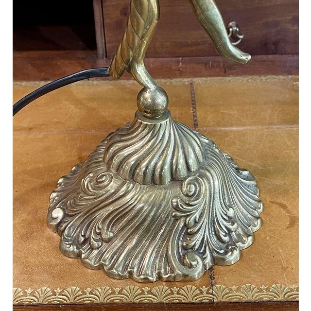 1970s Tulip Lamp in Bronze and Glass, 1970s For Sale - Image 5 of 11