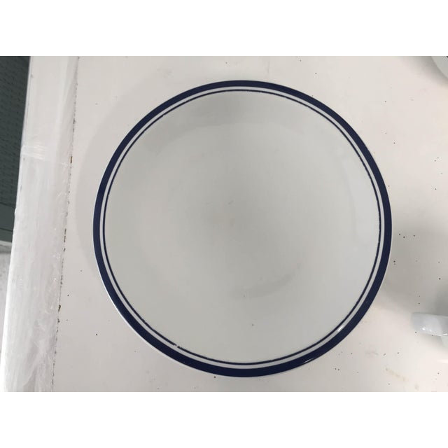 Culinary Arts Cafeware Nautical Blue & White Dinnerware Set of 12