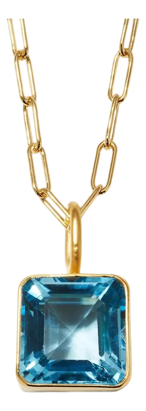 Mini Charm Necklaces, (Blue Topaz)