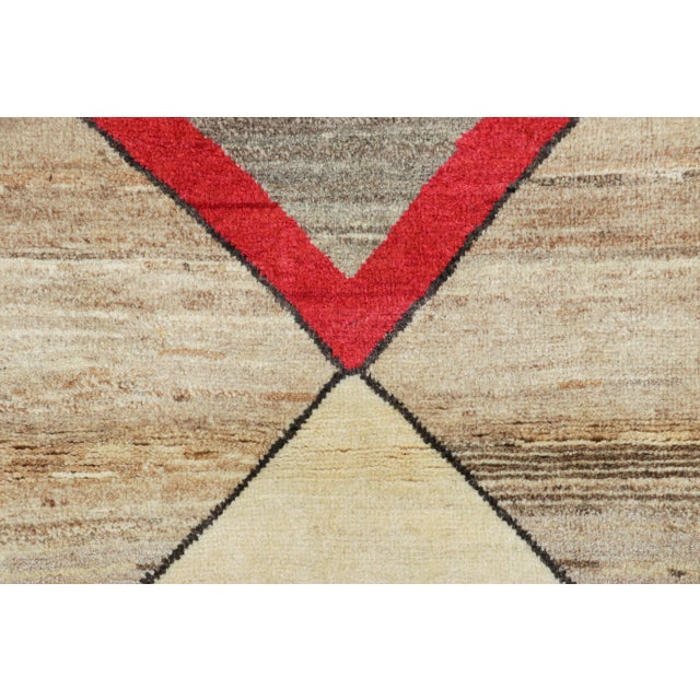 Tribal Vintage Gabbeh Persian Runner With Multicolor Diamond Medallions - Rug & Kilim For Sale - Image 3 of 7