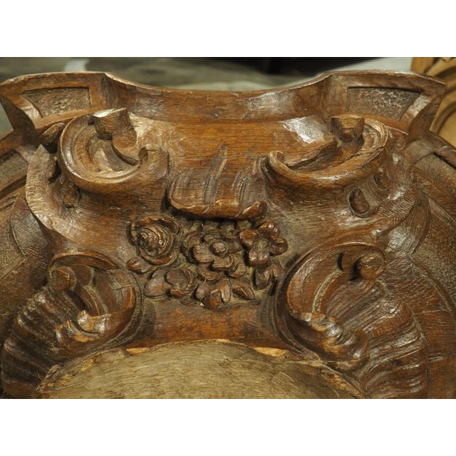 A Beautifully Carved Circa 1750 Oak Boiserie Element From France For Sale - Image 18 of 18