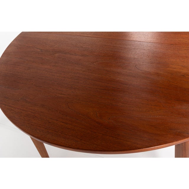 Mid-Century Modern Teak Dining Table with Two Extendable Leaves from H.P. Hansen, 1960s For Sale - Image 18 of 18