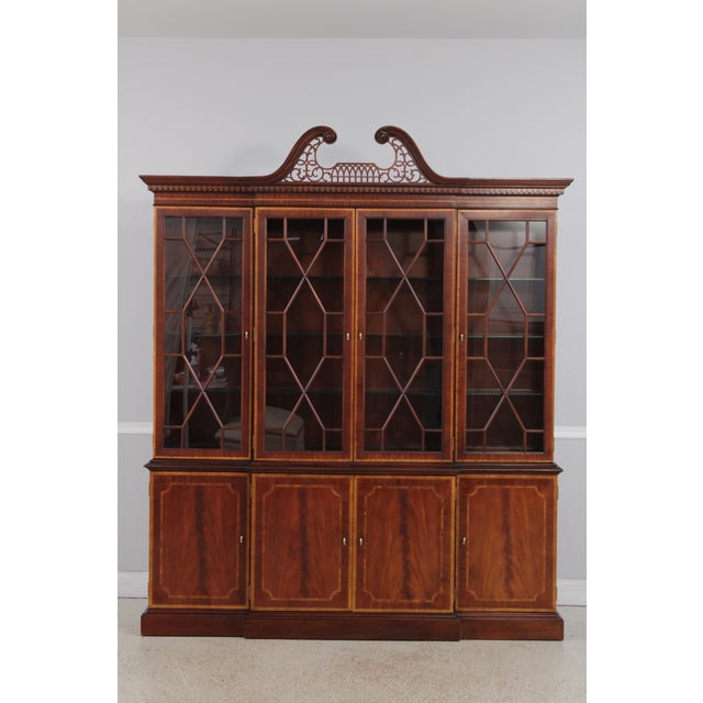 Age: Approx: 30 Years Old Details: Mahogany Dovetailed Drawer Construction Large Impressive Cabinet Lighted Interior Nice...
