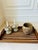 Vintage 1970’s Large Oak Slat Tray With Handles For Sale - Image 15 of 17