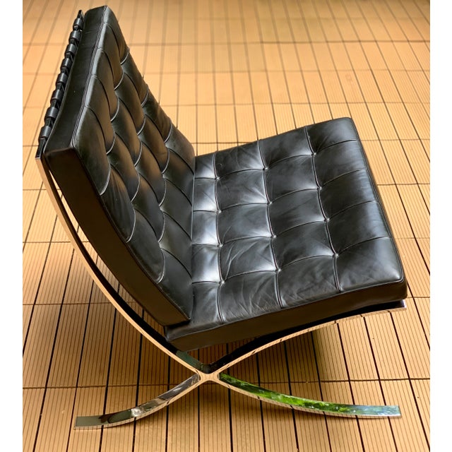 Barcelona Chair by Ludwig Mies van der Rohe for Knoll International, 1980s For Sale - Image 9 of 14