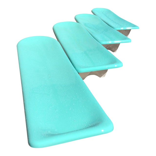 Fibrella Chaise Lounges - Set of 4 | Chairish