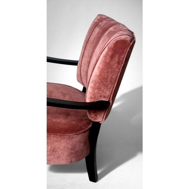Mid 20th Century Art Deco Jindřich Halabala Style Czechoslovak Armchair 1 For Sale - Image 12 of 18
