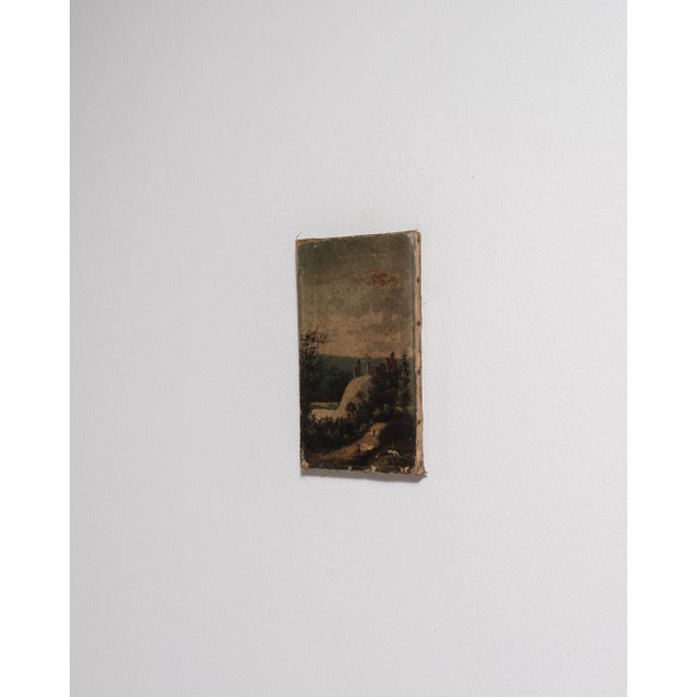 Early 20th Century France Chocolate Canvas Painting For Sale - Image 10 of 15