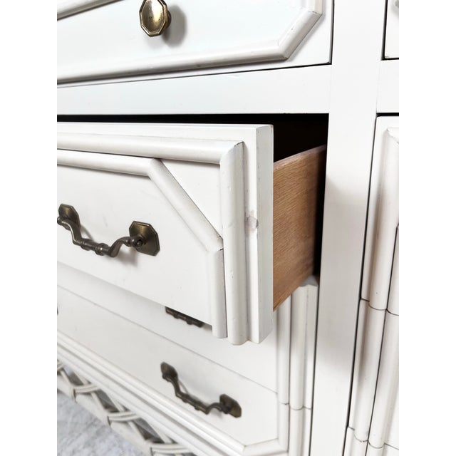 Vintage Ficks Reed 60" Rattan Chest of Drawers For Sale - Image 10 of 12