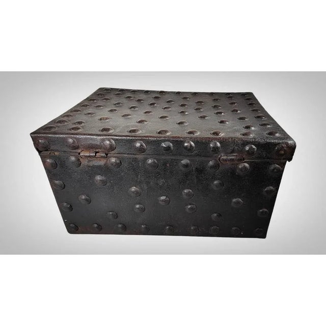Gray Wrought Iron Box, 18th Century For Sale - Image 8 of 13