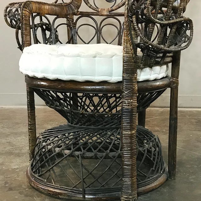Early 20th Century Antique Wicker Chair Circa 1920 For Sale - Image 5 of 12