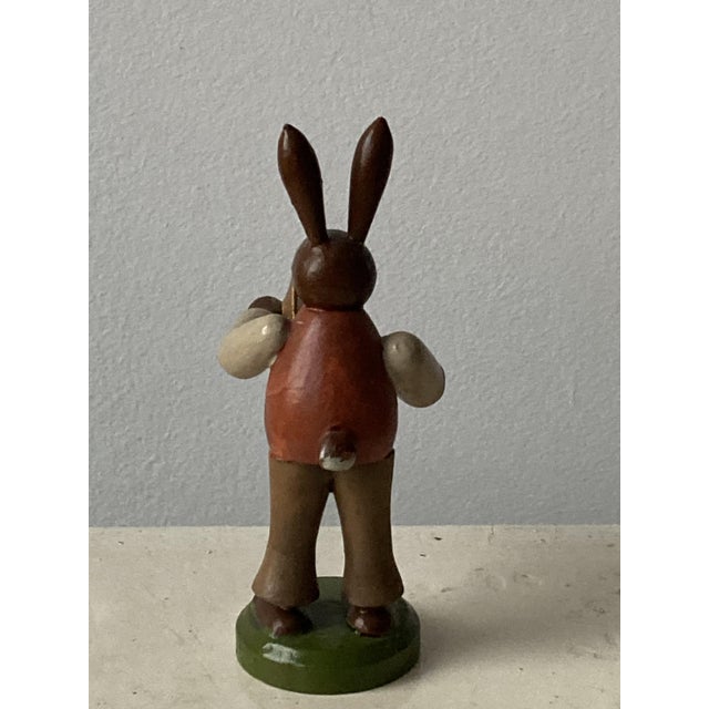 Folk Art German Wooden Rabbit Figures Playing Music, Set of 6 For Sale - Image 15 of 18