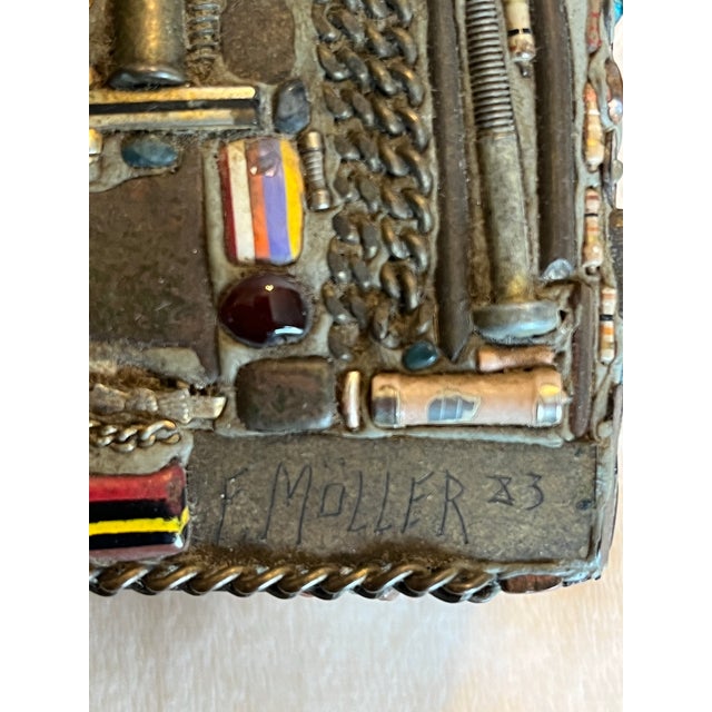 Brass 1980s Pair of Decorative Boxes With Found Objects by Brazilian Sculptor Francisco Möller For Sale - Image 8 of 8