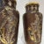 1880 Gien French Faience Pair Majolica Gold & Brown Vases With Armored Knights For Sale In New York - Image 6 of 13