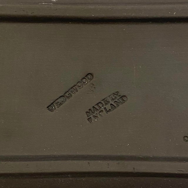 1970s Vintage Wedgwood Cream on Black Jasperware Oblong Tray For Sale - Image 5 of 8