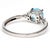 You'll love the traditional look of this ring. Set in 14-karat white gold, this ring features a center round aquamarine...
