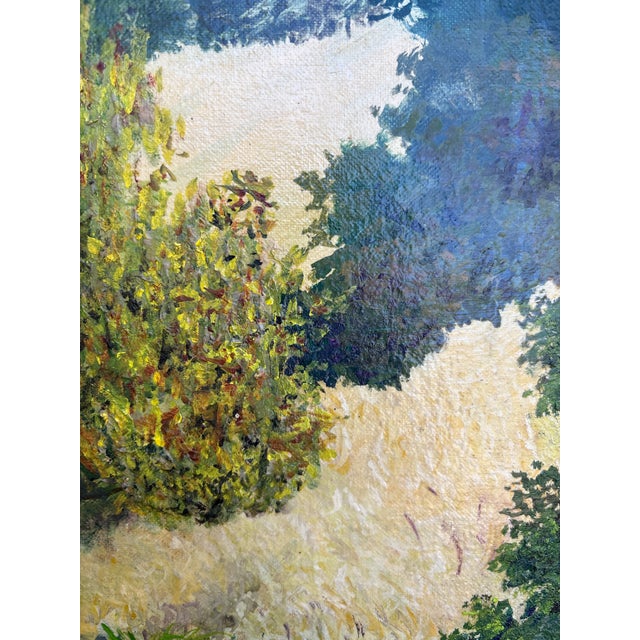 Mid-Century Modern Mid-Century Napa Valley Landscape Oil Painting by Jean Hill – Wooden Valley Creek, 22x30 For Sale - Image 3 of 7