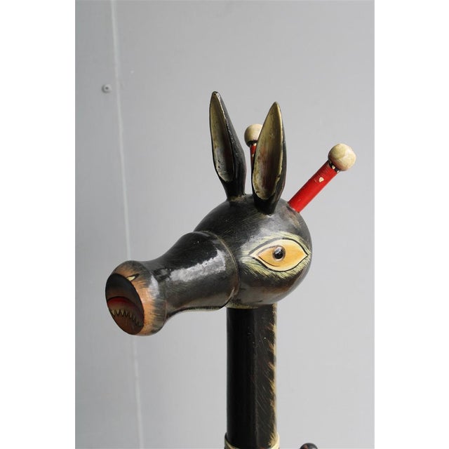 Giraffe Coat Hanger for Children's Bedroom in Lacquered Wood, 1960s For Sale - Image 13 of 14
