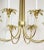 1950s Eight-Arm Italian Solid Brass Flower Chandelier For Sale - Image 12 of 13