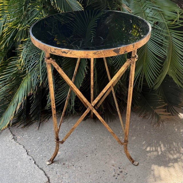 Metal Late 20th Century Maison Jansen Style Gilt Drinks Table - Newly Painted For Sale - Image 7 of 12