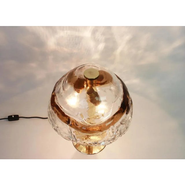 Glass Large Murano Smoked Glass Table Lamp from Kalmar, Austria, 1970s For Sale - Image 7 of 8